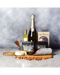 Gourmet Flavours Champagne Basket, Champagne Gifts, Toronto Baskets, Cheese
