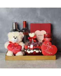 Palmerston Valentine’s Day Basket, liquor gift baskets, gourmet gift baskets, gift baskets, Valentine's Day gift baskets