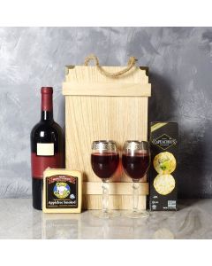 Gourmet Snack Crate, wine Gift Baskets, cheese gift baskets
