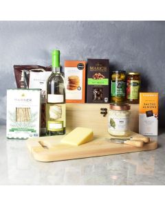 Kosher Wine & Cheese Crate, Canada Delivery, kosher gift basket, kosher wine, kosher gift sets, kosher gift crate
