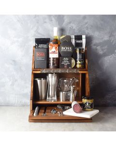 Tabletop Bar Gift Set, gourmet gift basket, mini bar gift set
