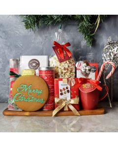 Merry Christmas Treat Basket, gourmet gift baskets, Christmas gift baskets