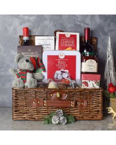 Ample Holiday Wine & Treats Basket, wine gift baskets, Christmas gift baskets
