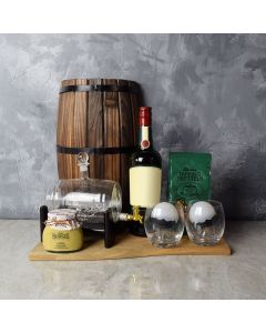Harbourfront Liquor & Decanter Basket , liquor gift baskets, gourmet gift baskets, St. Patrick's Day gift baskets
