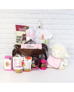 NEW BORN & NEW BEGINNINGS GIFT SET, baby girl gift basket, welcome home baby gifts, new parent gifts
