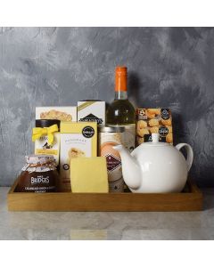 Afternoon Tea, Wine & Cheese Basket, Wine Gift Basket Toronto Delivery
