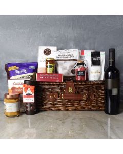 Kosher Wine & Treats Basket, kosher gift baskets, kosher gift sets, Canada delivery.
