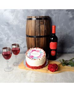 Mother’s Day Red Velvet & Wine Gift Basket, wine gift baskets, Mother’s Day gift baskets, gift baskets
