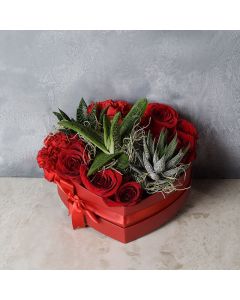 St. James Rose Arrangement, floral gift baskets, gift baskets, Valentine's Day gift baskets
