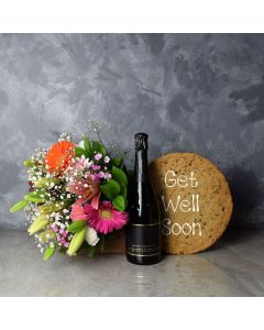 Get Well Soon Cookie Cake Gift Set, Gourmet Cookies, Toronto Baskets, Champagne Gifts
