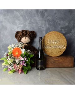 Happy Anniversary Cookie & Champagne Gift Set,  Anniversary Gifts, Champagne Gifts