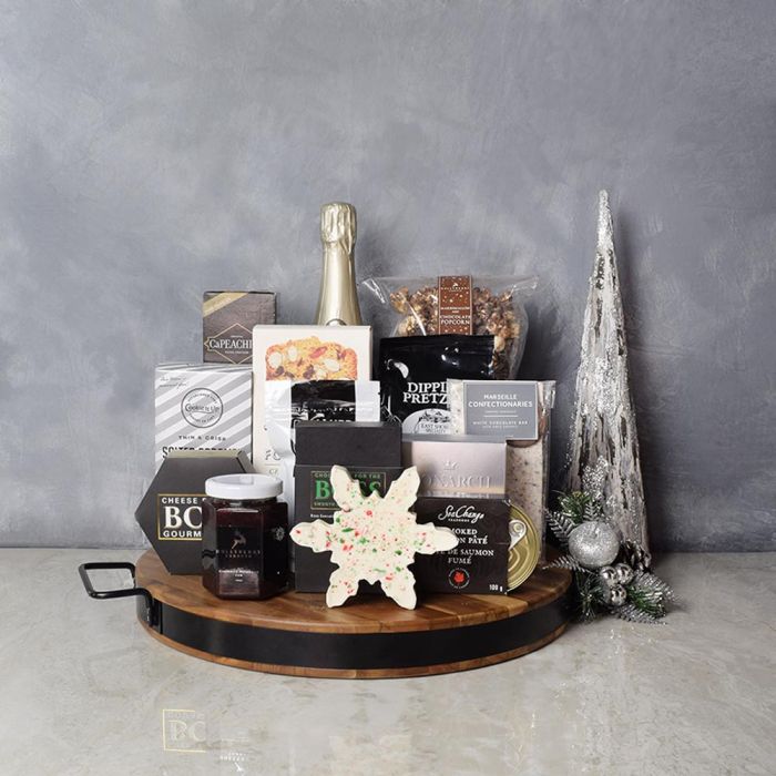 Holiday Bubbly & Snowflake Snack Gift Set